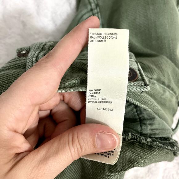 Free People Olive Green Loving Good Vibrations Cut Off Boho Denim Shorts 29 - Picture 5 of 8